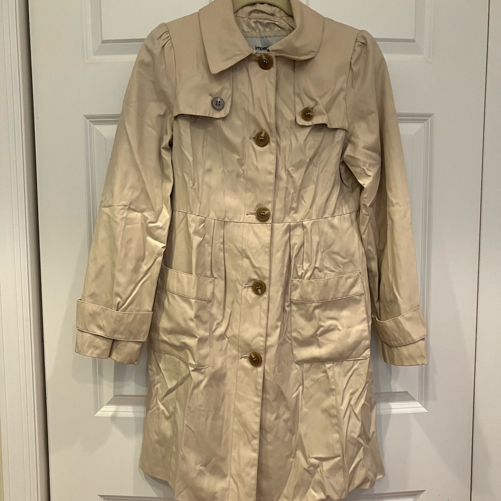 Impermeable trench coat womens size S